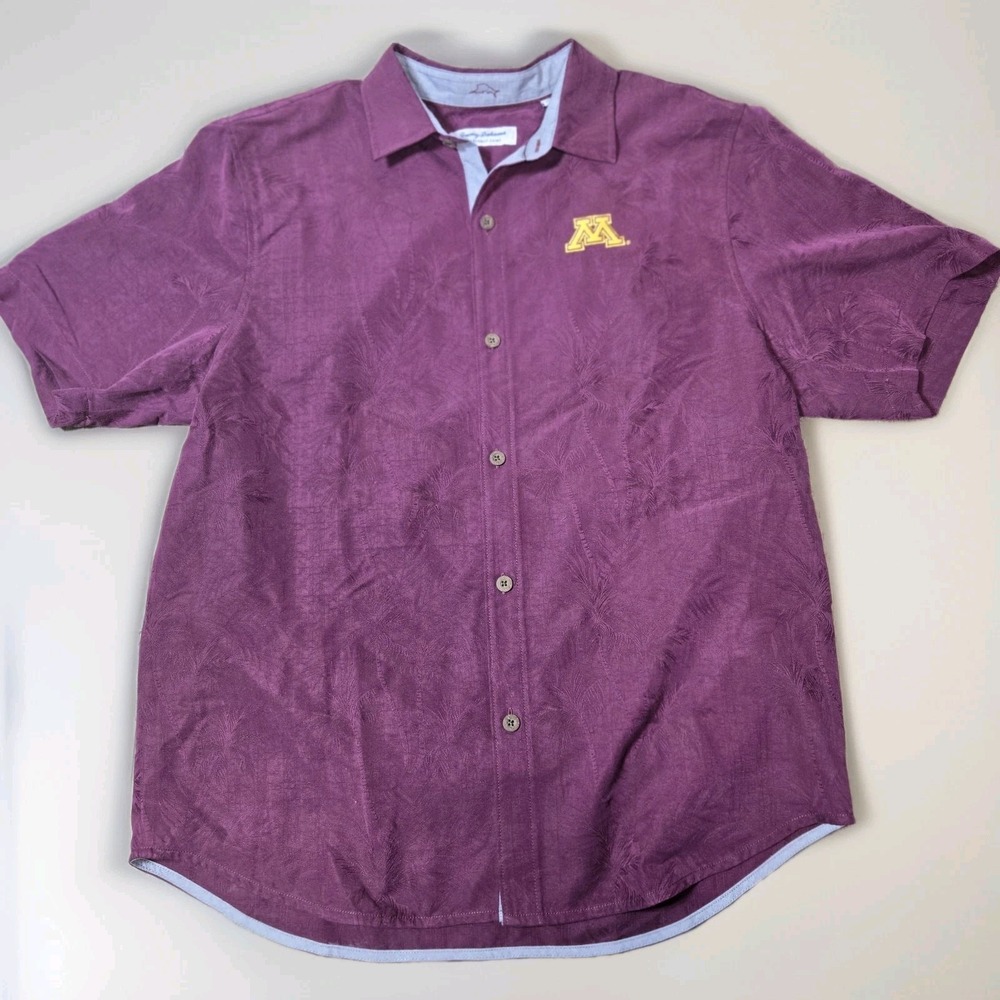 NWT Tommy Bahama Island Zone Coconut Point PALM ISLE Camp Shirt LARGE MN Gofers